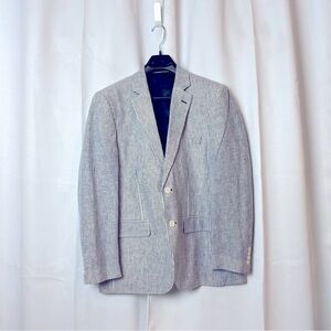 Jones New York Stylish Linen Pinstripe Cotton Blend Fully Lined Men’s Sport Coat